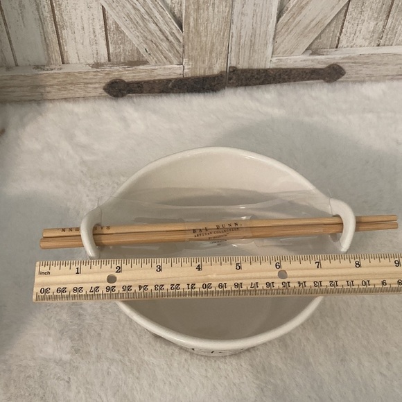 Rae Dunn Rice Bowl with Chopsticks - Picture 5 of 6